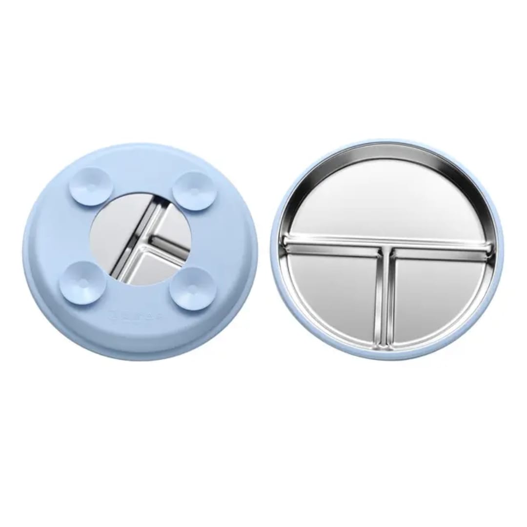 Stainless Steel Plate With Silicone Suction