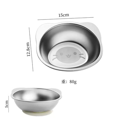 Stainless Steel Bowl With Suction Base