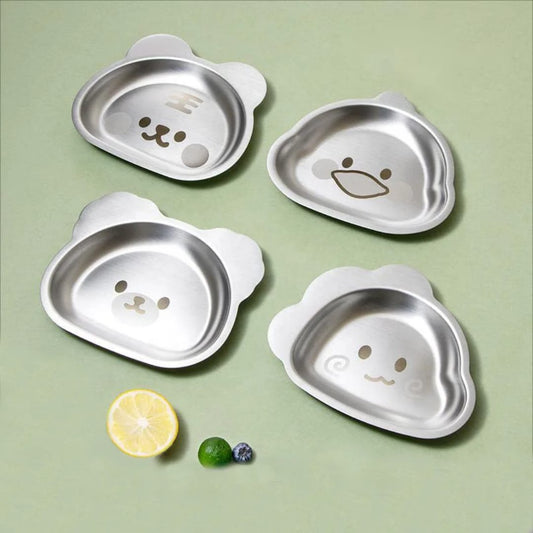Stainless Steel Plate With Silicone Suction