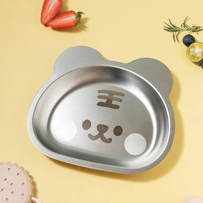 Stainless Steel Plate With Silicone Suction