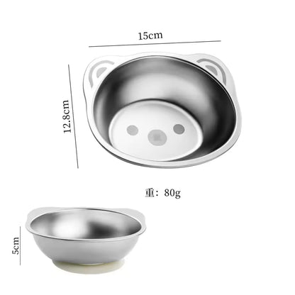 Stainless Steel Bowl With Suction Base